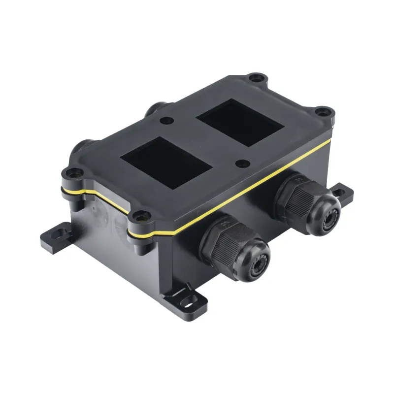 Caja de Plástico ABS/PA66 para Interruptores AccessPRO / Compatible con los Interruptores APB-0 Series / IP65 / 4 Puertos de Conexión