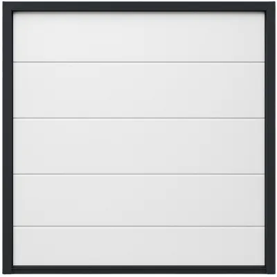 Seccion para puerta de Garage / Lisa / Linea Central / Panel de 21" / Color blanco / Para APDOOR128 / Estilo Americana.