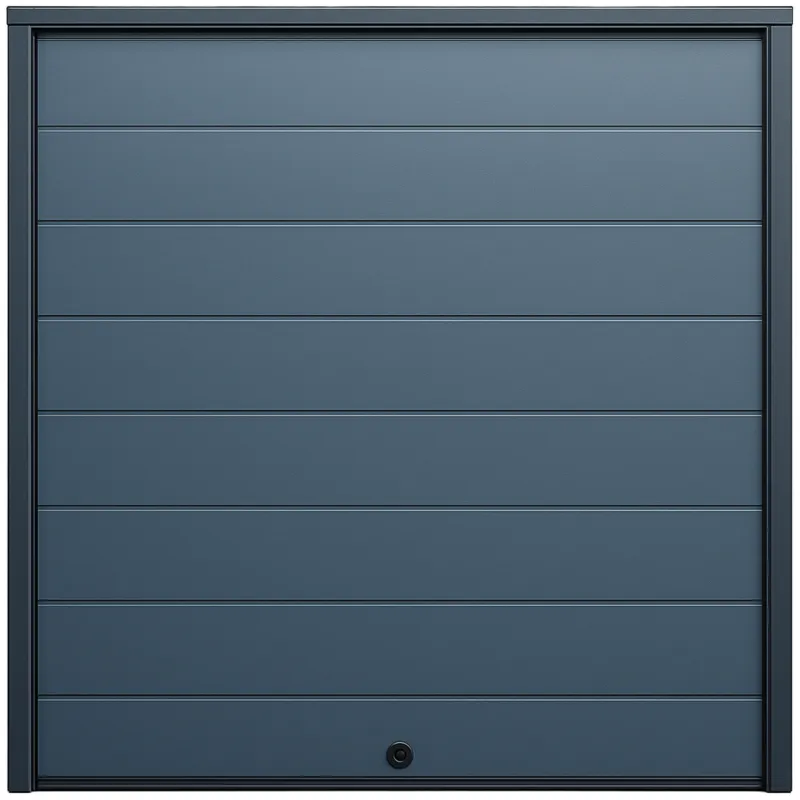 Seccion para puerta de Garage / Lisa / Linea Central / Panel de 21" / Color GRIS / 12 pies Ancho / Estilo Americana.