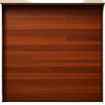 Seccion para puerta de Garage / Acabado laminado PREMIUM / Panel de 18" / Color Cafe / Imitacion Duela / 16 pies Ancho / Estilo Americana.