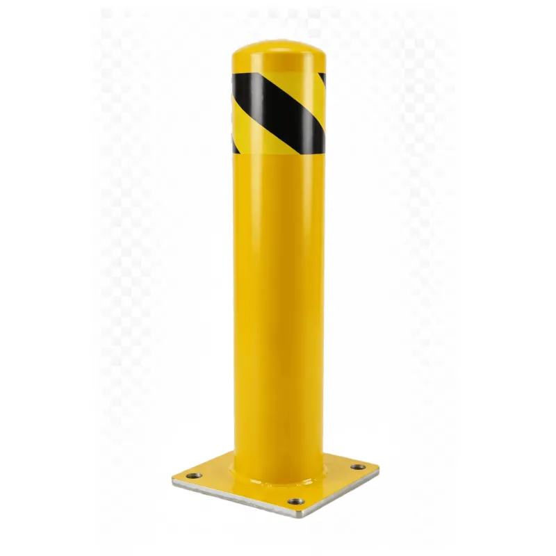Bolardo Fijo de Acero / Diámetro 140 mm x Altura 610 mm x Pared 2 mm / Base Soldada 200 x 200 mm / Pintura en Polvo