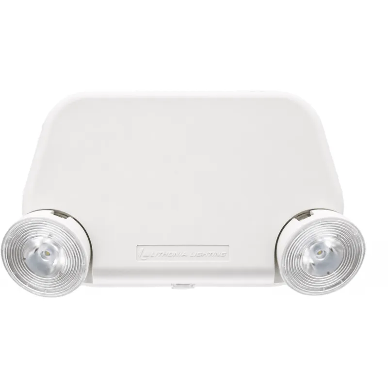 Luminaria de Emergencia LED de Perfil Bajo / 90 Minutos de Respaldo / Voltaje Dual 120-277 VCA / Gabinete Termoplástico Blanco / Montaje en Pared o Techo / Interior Lugares Húmedos / UL 924