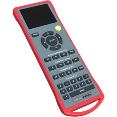 Programador Inalámbrico por Infrarrojos / Alcance 50 ft (15.24 m) / Programación pasiva e impotente (PPP) vía RFID / Display Retroiluminado / Medidor de Luz Integrado / Cubierta Protectora / Configuración Remota sin Alimentaci&