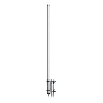 Antena Colineal de Fibra de Vidrio, Omnidireccional de Banda Aérea para Base, 118-138 MHz, 18 MHz de Ancho de Banda, Ganancia de 2.5 dBd, 500 Watt, N Hembra.
