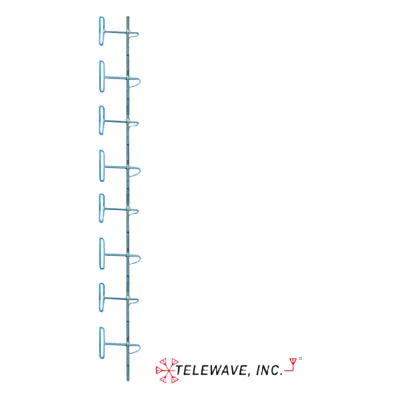 Antena Base VHF, 138-174 MHz, 8 Elementos de Dipolos Separados, 7 a 12 dBd.