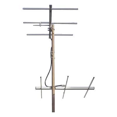 Juego de 2 Antenas Bi-direccionales de 3 elementos para TV, 3 dB, Canal 8