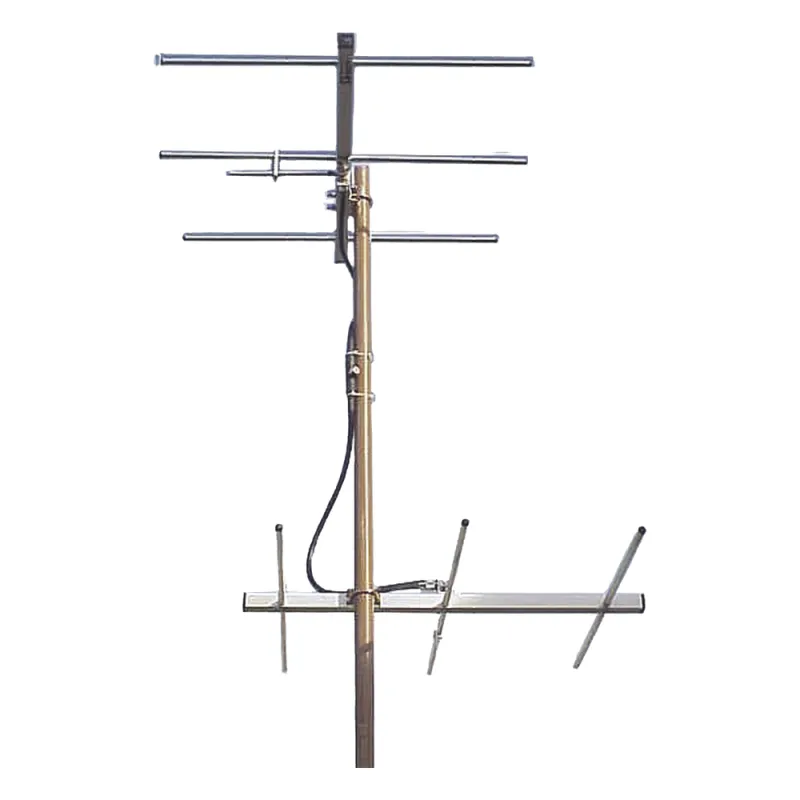 Juego de 2 Antenas Bi-direccionales de 3 elementos para TV, 3 dB, Canal 8