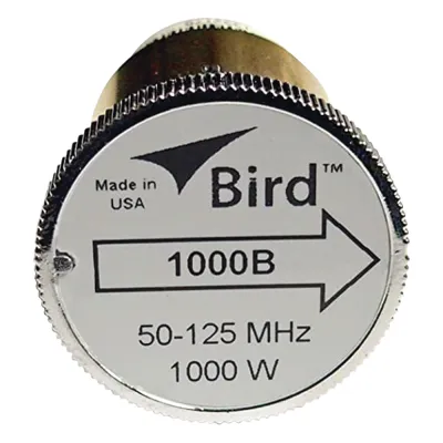 Elemento de Potencia en línea 7/8" a 1000 Watt para Wattmetro BIRD 43, en el Rango de Frecuencia de 50 a 125 MHz.