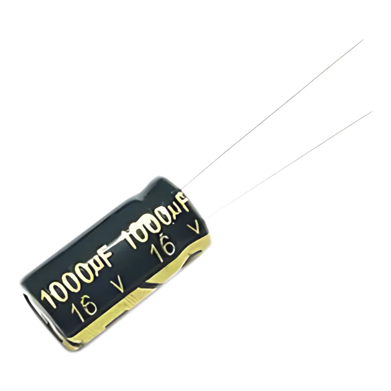 Capacitor Electrolítico de Aluminio, Radial de 1000 µFd, 16 Vcc, 105 °C, 10 x 15 mm.
