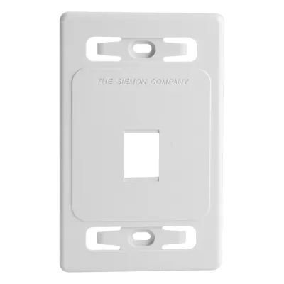 Placa de Pared Modular MAX, de 1 Salida, Color Blanco, Version Bulk (Sin Empaque Individual)