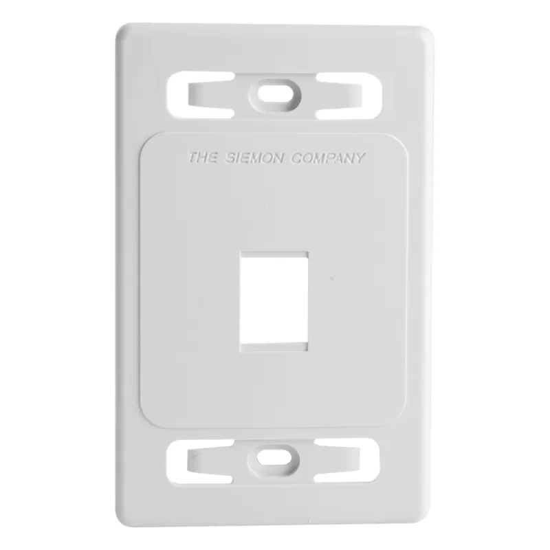 Placa de Pared Modular MAX, de 1 Salida, Color Blanco, Version Bulk (Sin Empaque Individual)