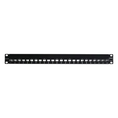 Patch Panel UTP Z-MAX de 24 Puertos, Precargado con Jacks Categoría 6, Plano, 1UR