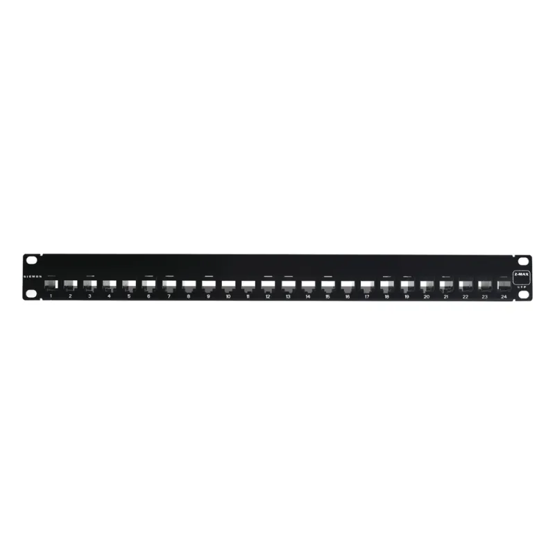 Patch Panel UTP Z-MAX de 24 Puertos, Precargado con Jacks Categoría 6, Plano, 1UR
