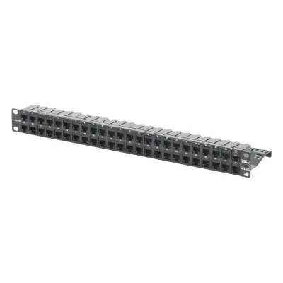 Patch Panel Z-Max de 48 Puertos, Blindado, Precargado con Jacks Categoría 6A, Plano, 1UR