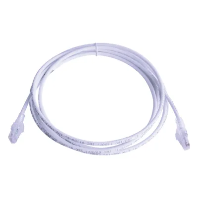 Patch Cord MC6 Modular Cat6 UTP, CM/LS0H, 3.05 Metros (10 Pies), Color Blanco, Versión Bulk (Sin Empaque Individual)