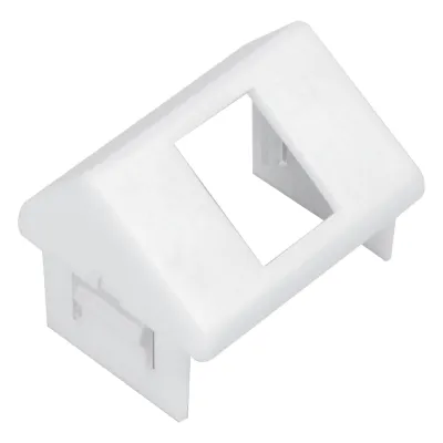 Adaptador para Placa de Pared CT, de una Salida, Angulado, Color Blanco