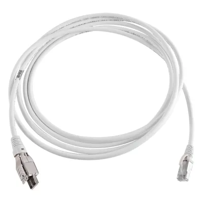 Patch Cord TERA Cat6A 1/10G Ethernet, de 4 Pares y Conector Modular, LS0H, Color Marfil, 3 Metros (9.84 Pies)
