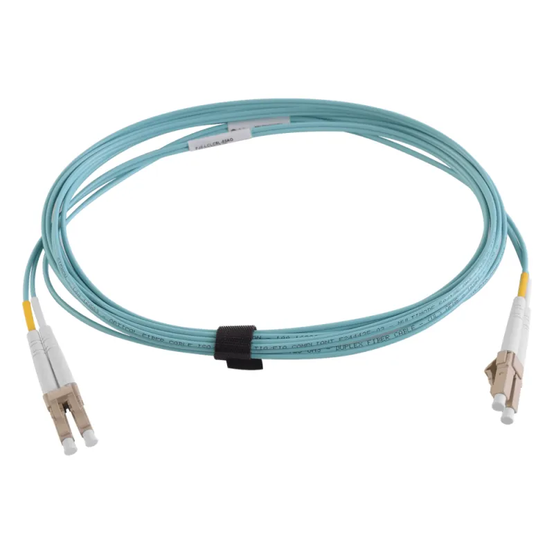 Jumper de Fibra Óptica Multimodo 50/125 XGLO OM3, LC-LC Duplex, OFNR, Color Aqua, 3 Metros (9.84 Pies)