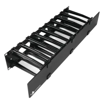 Organizador de Cable Horizontal RouteIT, Sencillo, Para Rack de 19in, 6in de profundidad, 2UR