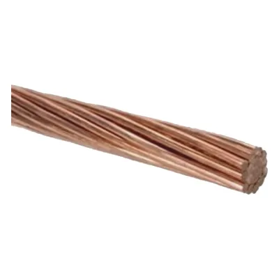 Cable Eléctrico de Cobre Desnudo Semiduro 7 Hilos, Cal. 2/0 AWG, Rollo de 100 m.