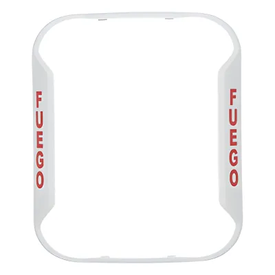 Kit de biseles para dispositivos de pared, color blanco, leyenda FUEGO, paquete de 5 piezas, Serie L