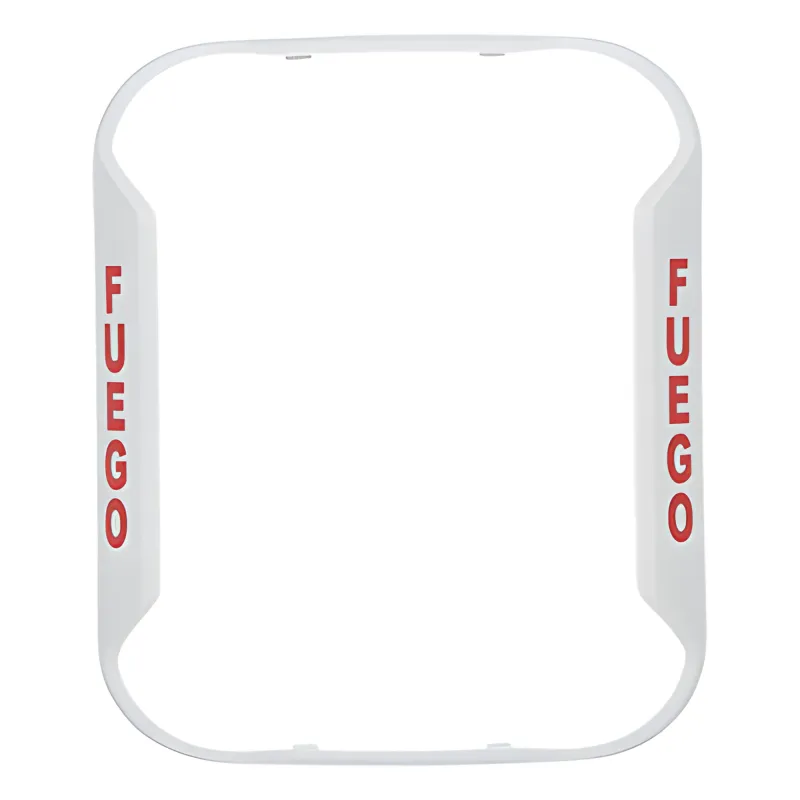 Kit de biseles para dispositivos de pared, color blanco, leyenda FUEGO, paquete de 5 piezas, Serie L