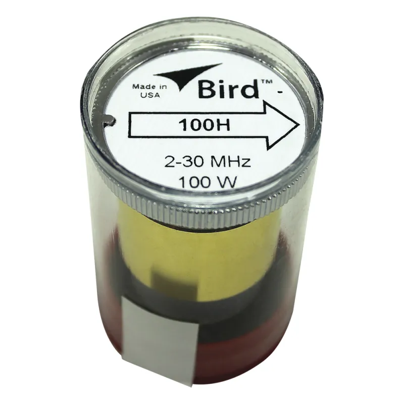 Elemento en Línea 7/8" de 100 Watt para Wattmetro BIRD 43 en el Rango de Frecuencia de 2-30 MHz.