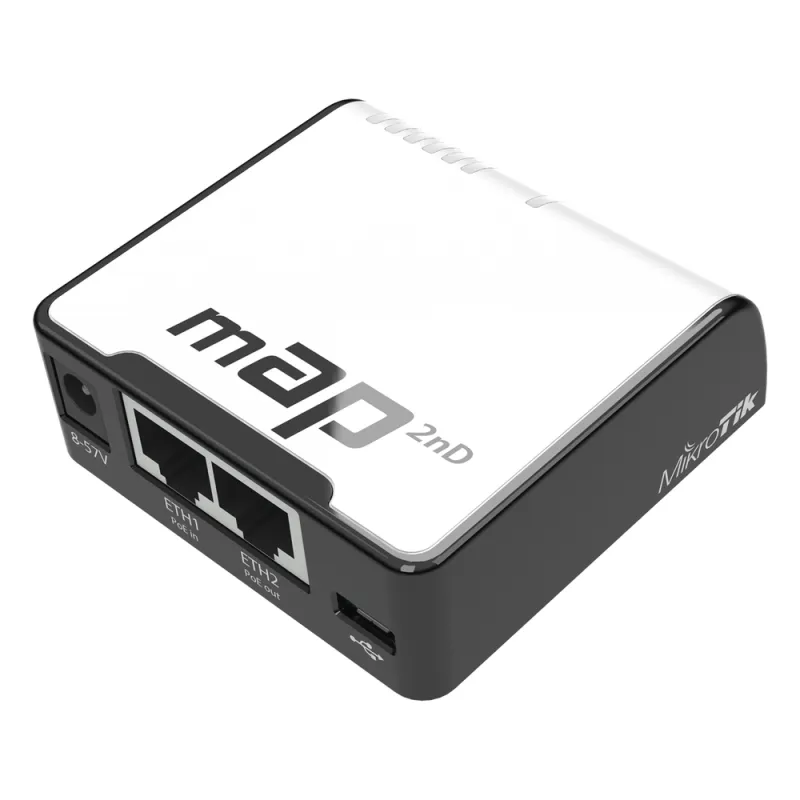(mAP) 2 Puertos Fast Ethernet, 1 Puerto MicroUSB, WiFi 2.4 GHz 802.11 b/g/n