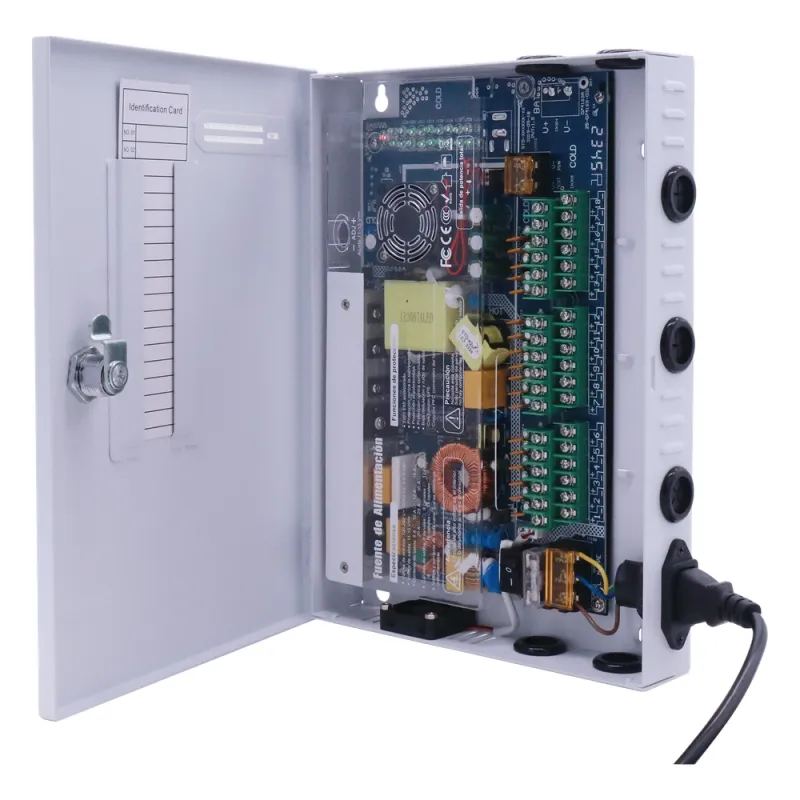 Fuente PREMIUM / 11-15 V / 18 canales / 20 A / Alta tecnología en seguridad / Doble ventilador / Hasta 1.8 Amperes por Salida / Filtro de ruido por canal / Diseño de alta gama.
