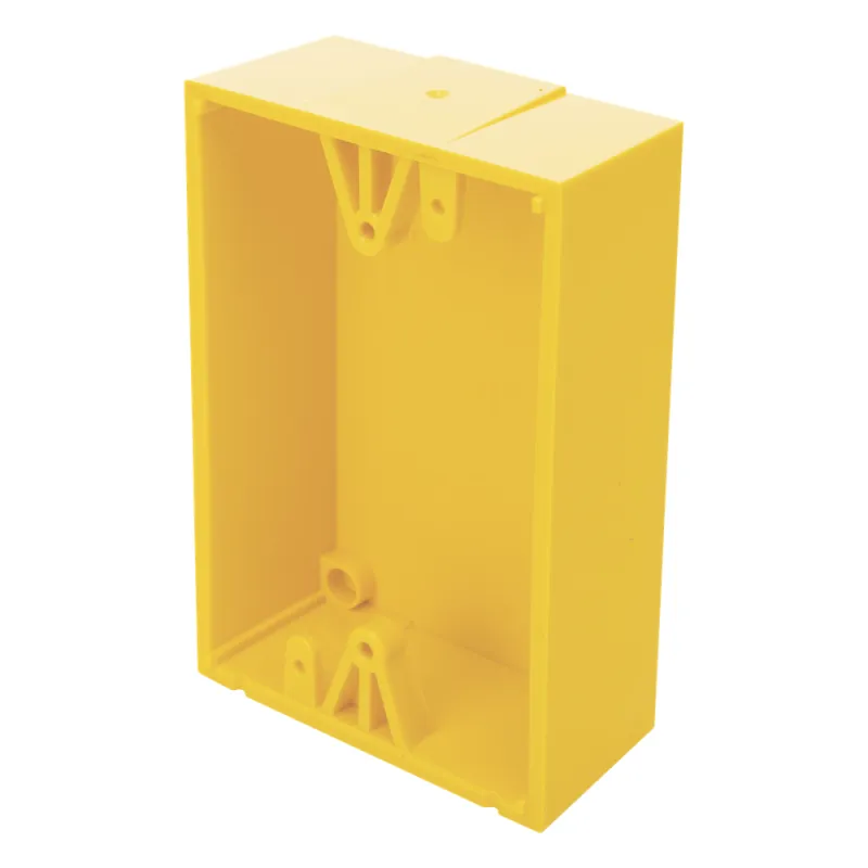 Caja trasera de montaje color amarillo para estaciones de parada STOPPER