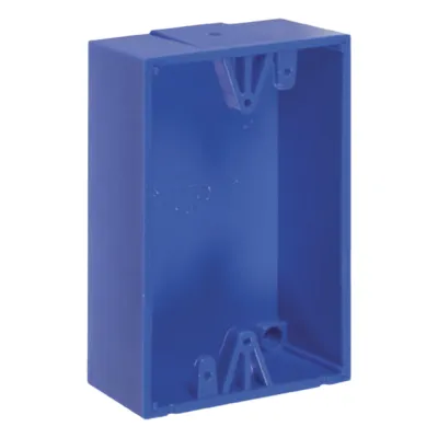 Caja trasera de montaje color azul para estaciones de parada STOPPER