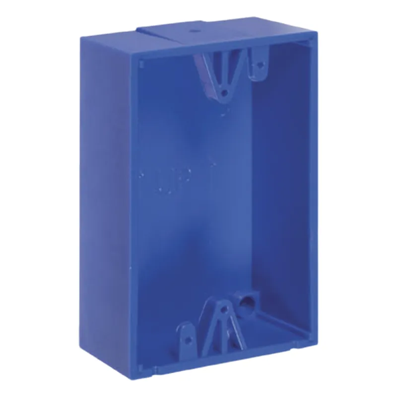 Caja trasera de montaje color azul para estaciones de parada STOPPER