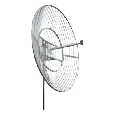 Antena Parabólica de rejilla. Frecuencia 824-896 MHz, 20 dBi de ganancia. Antena Donadora que se utiliza en los amplificadores de señal celular para cubrir comunidades alejadas.