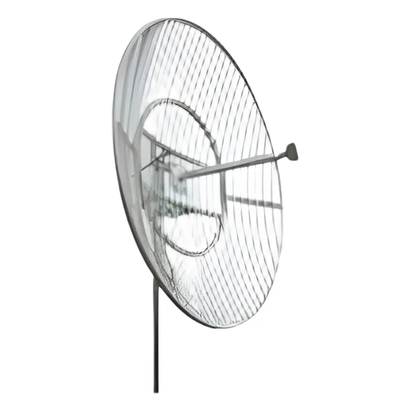 Antena Parabólica de rejilla. Frecuencia 824-896 MHz, 20 dBi de ganancia. Antena Donadora que se utiliza en los amplificadores de señal celular para cubrir comunidades alejadas.