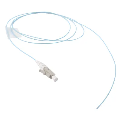 Pigtail de Fibra Óptica LC Simplex, Multimodo OM3 XGLO 50/125, LS0H, Color Aqua, 1 Metro (3.28 Pies)