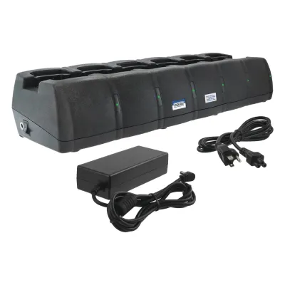 Multicargador de 6 cavidades para radios Icom IC-F3003, IC-4003 para baterías Ni-Mh BP264 o genéricas.