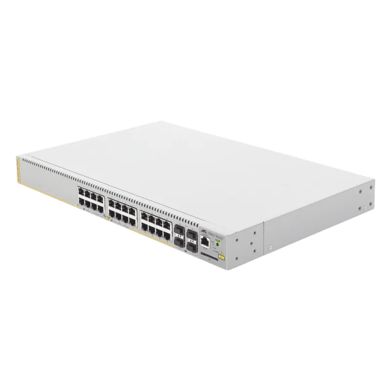Switch PoE+ Administrable CentreCOM GS970M, Capa 3 de 24 Puertos 10/100/1000 Mbps + 4 SFP Gigabit, 370 W