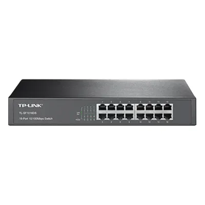 Switch no administrable de 16 puertos 10/100 Mbps de escritorio y para montaje en rack