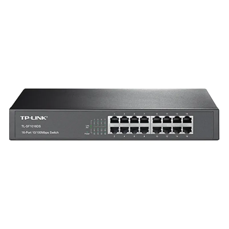 Switch no administrable de 16 puertos 10/100 Mbps de escritorio y para montaje en rack