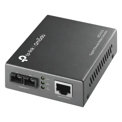 Convertidor Fibra Óptica Monomodo / 1 Puerto RJ45 10/100/1000 Mbps / Puerto Fibra Óptica SC 1000 Mbps / Hasta 20 Km / Plug and Play