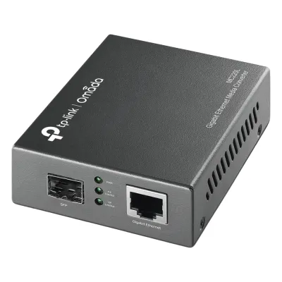 Convertidor Fibra Óptica Monomodo o Multimodo / 1 Puerto SFP 1000 Mbps / 1 Puerto RJ45 10/100/1000 Mbps / Plug and Play