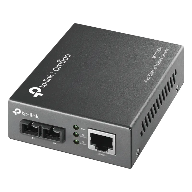 Convertidor Fibra Óptica Multimodo / 1 Puerto RJ45 10/100 Mbps / Puerto Fibra Óptica SC 100 Mbps / Hasta 2 Km / Plug and Play
