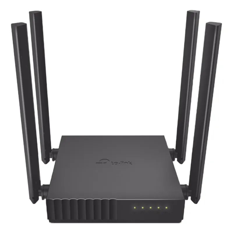 Router Inalámbrico doble banda AC, 2.4 GHz y 5 GHz Hasta 1200 Mbps, 4 antenas externas omnidireccional, 4 Puertos LAN 10/100 Mbps, 1 Puerto WAN 10/100 Mbps, Versión 6