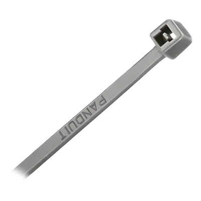 Cincho de Nylon 6.6, Color Gris, 290 mm largo x 3.7mm ancho, sección transversal intermedia, 1000pz