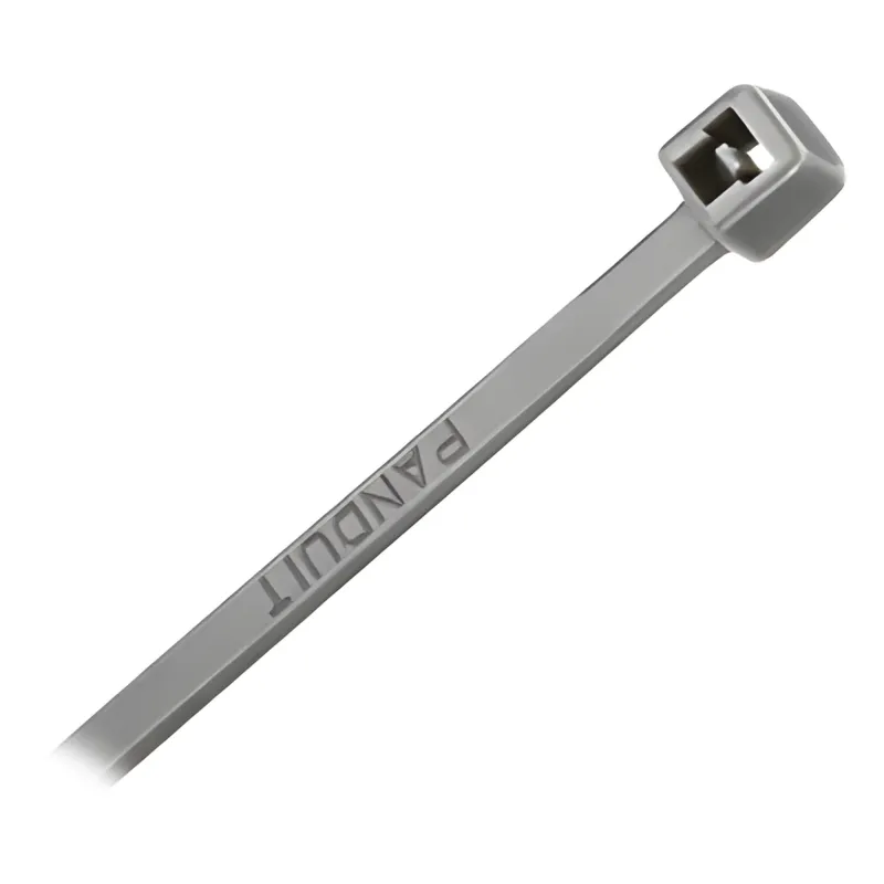 Cincho de Nylon 6.6, Color Gris, 290 mm largo x 3.7mm ancho, sección transversal intermedia, 1000pz