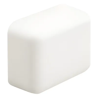 Tapa Final, para uso con canaleta LD3, material ABS, Color Blanco Mate