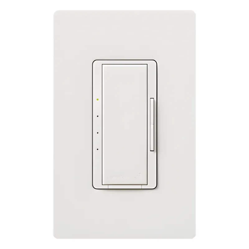 Control de pared para velocidad de ventilador de techo, 4 velocidades silenciosas más apagado, 120 V y 2 A, inalámbrico Clear Connect, para sistema RadioRA 2