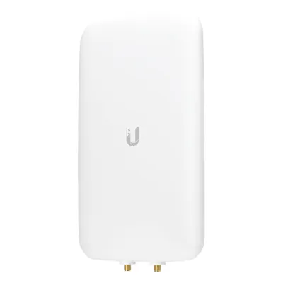 Antena sectorial simétrica UniFi, doble banda con apertura de 90° en 2.4 GHz (10 dBi) y 45° en 5 GHz (15dBi)