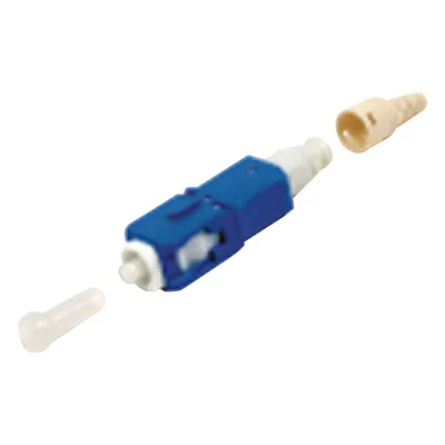 Conector de Fibra Óptica Pre-Pulido LightBow SC/UPC Simplex, Monomodo OS1/OS2, Re-Terminable, Color Azul