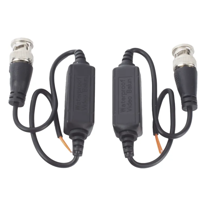 Kit de Transceptores (Baluns) para EXTERIOR TurboHD Hasta 4K HD-TVI / HD-CVI / AHD / CVBS / COAXITRON / AUDIO POR COAXITRON / Menu OSD / CONECTORES 100% COBRE / Con Cable RF Blindado. Distancia de hasta 200 m en 4K. Calidad PREMIUM